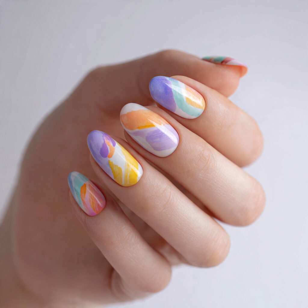 27 Early Spring Nails Ideas That Are Totally Fresh & Trendy 2026 17 Abstract Spring Nail Ideas