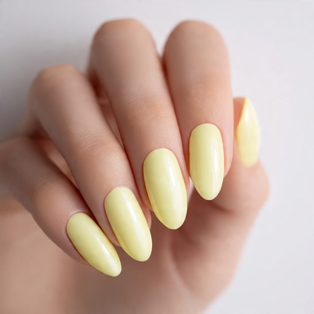 Soft Lemon Nail Ideas