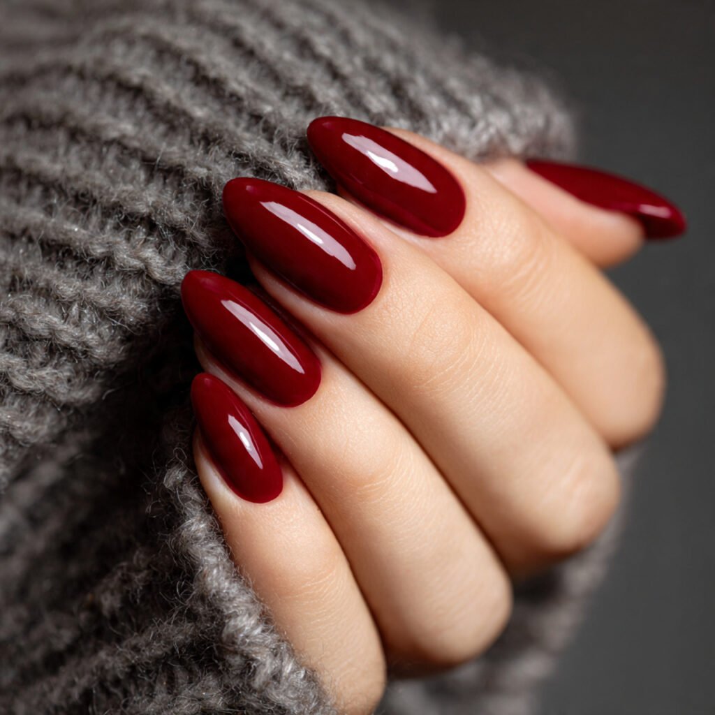 27 Stunning Thanksgiving Nail Ideas for a Festive Look 10 Cranberry Red Nail Ideas