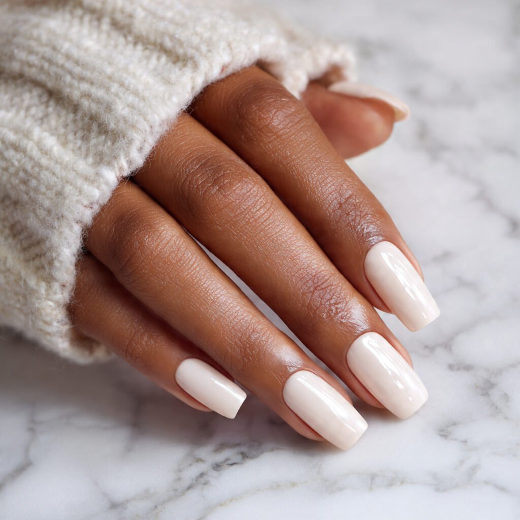 Ivory Nails for Timeless Elegance