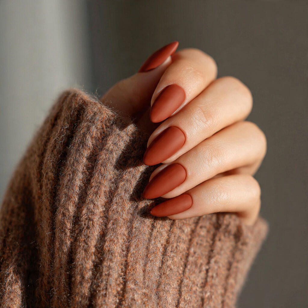 27 Stunning Thanksgiving Nail Ideas for a Festive Look 12 Warm Terracotta Nail Ideas
