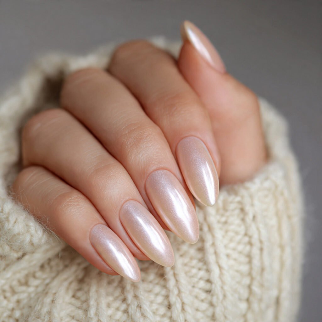 Pearlescent Chrome Nail Ideas
