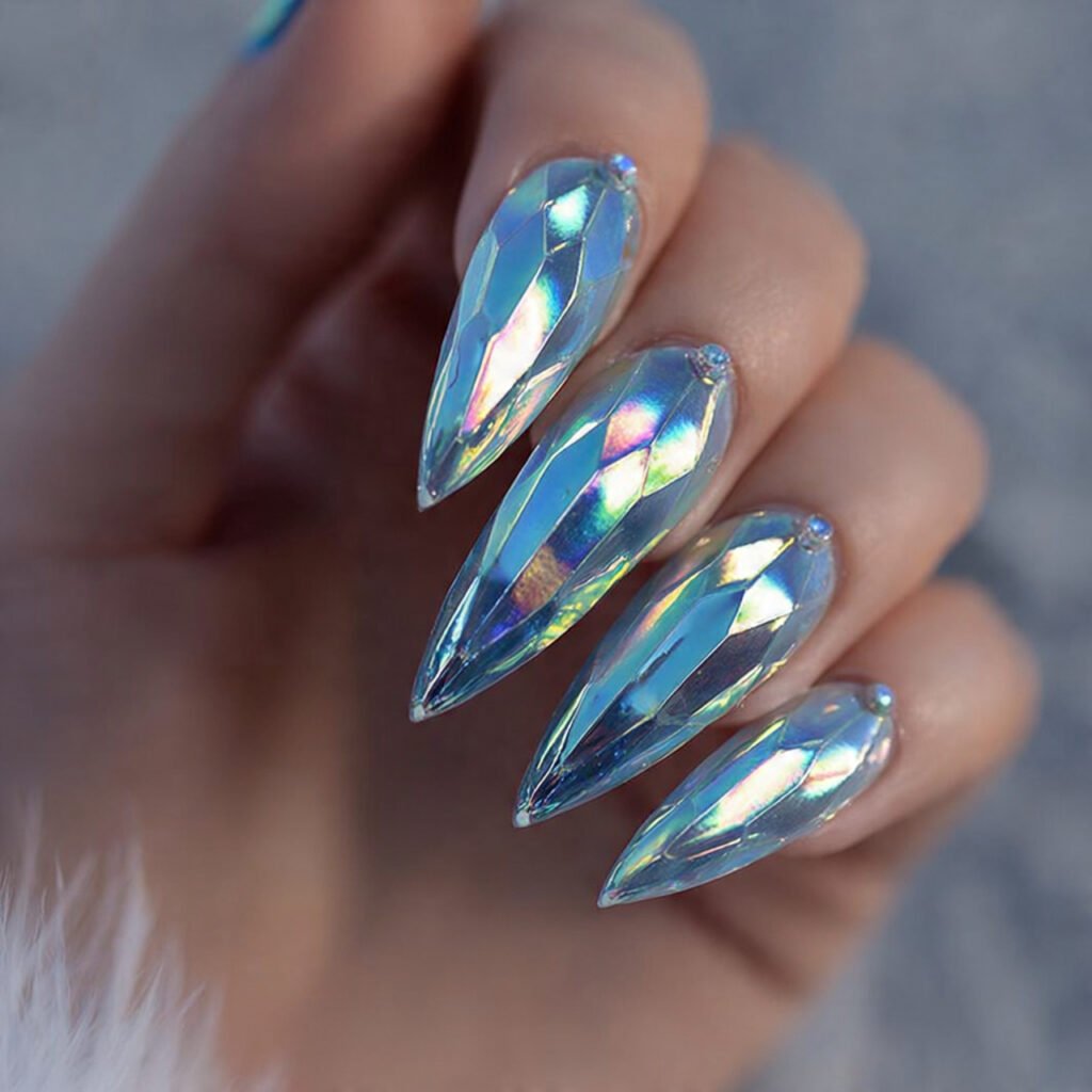 Crystal Chrome Nail Ideas