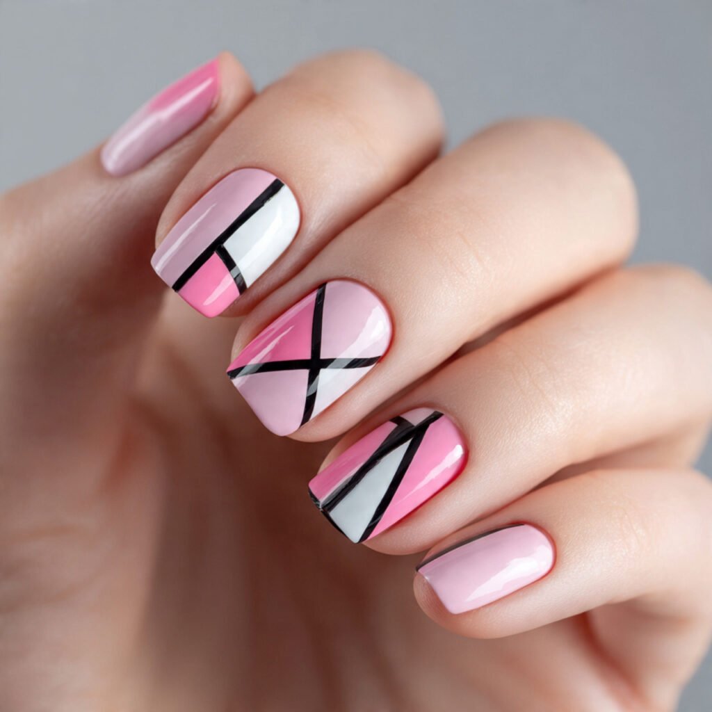 29 Best French Tip Nail Ideas That Go Way Beyond Basic White 15 Geometric Tip Variation