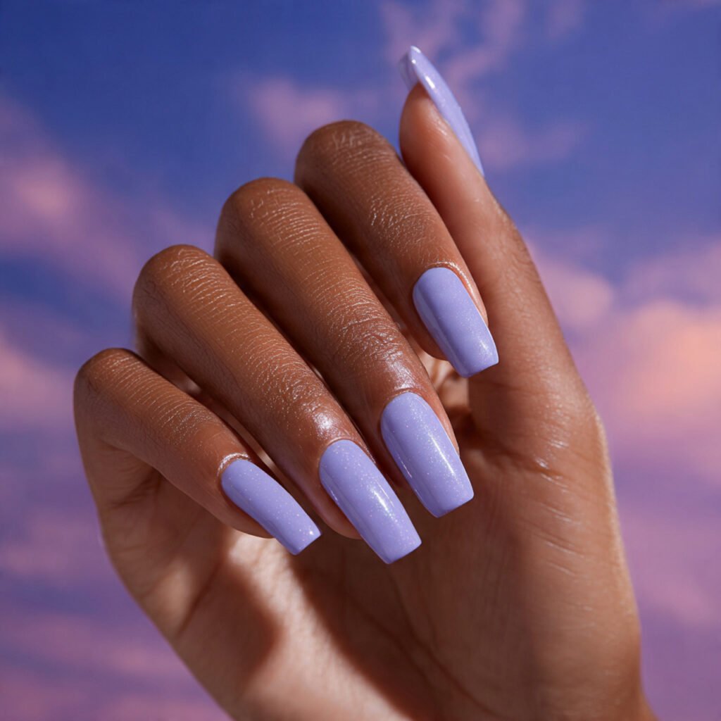 Periwinkle Nails With a Dreamy Quality