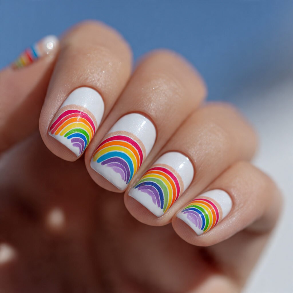 29 Fresh Summer Nails Ideas That Are Trending Right Now 15 Rainbow Nails Ideas