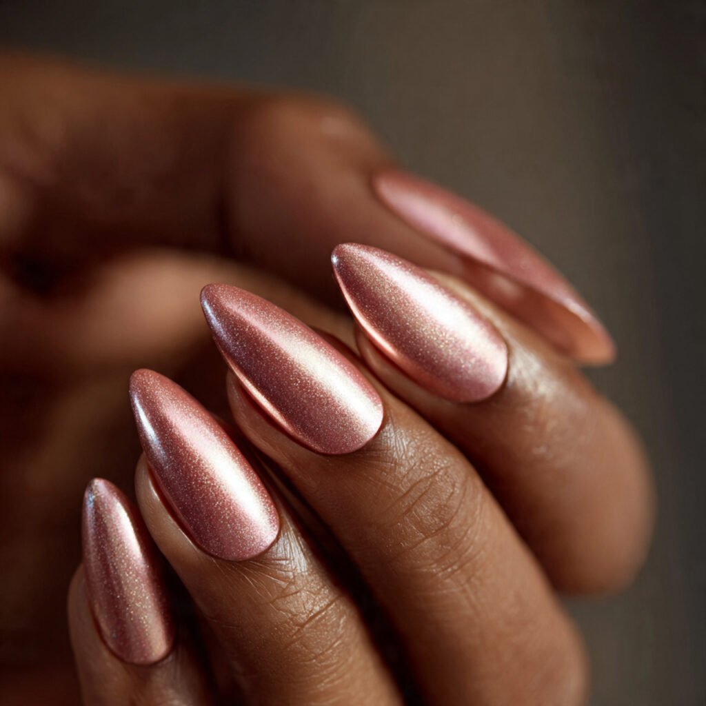 Rose Gold Bridal Nail Ideas