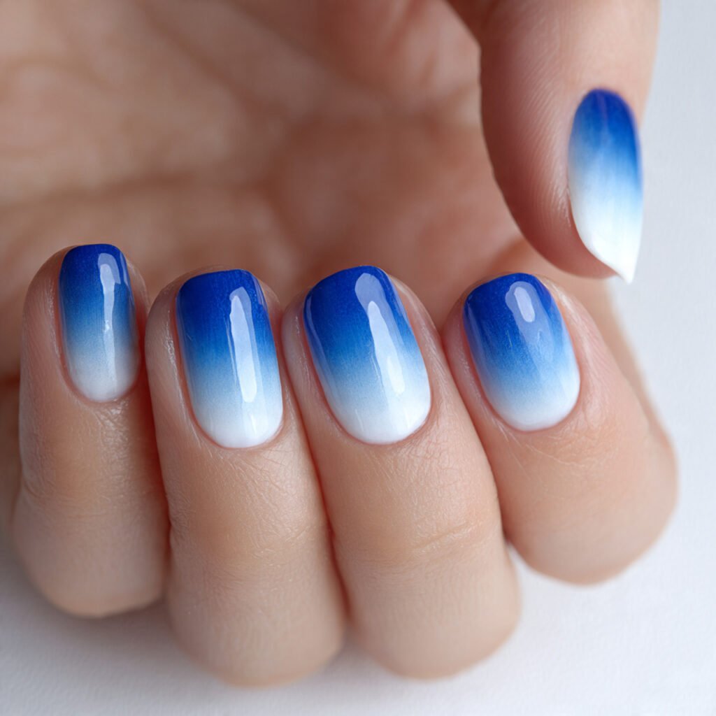 Blue Ombre to White