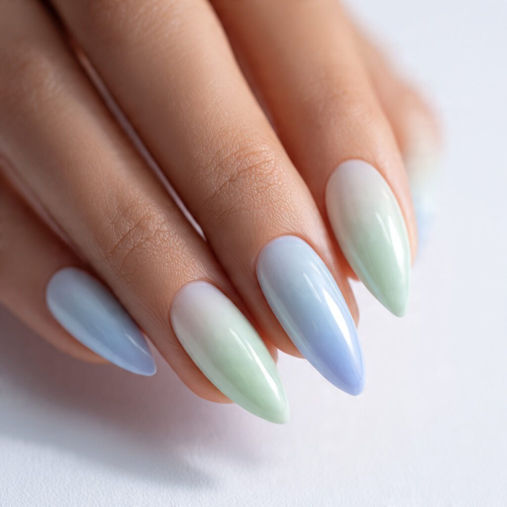 Milky Pastel Ombre Nails Ideas