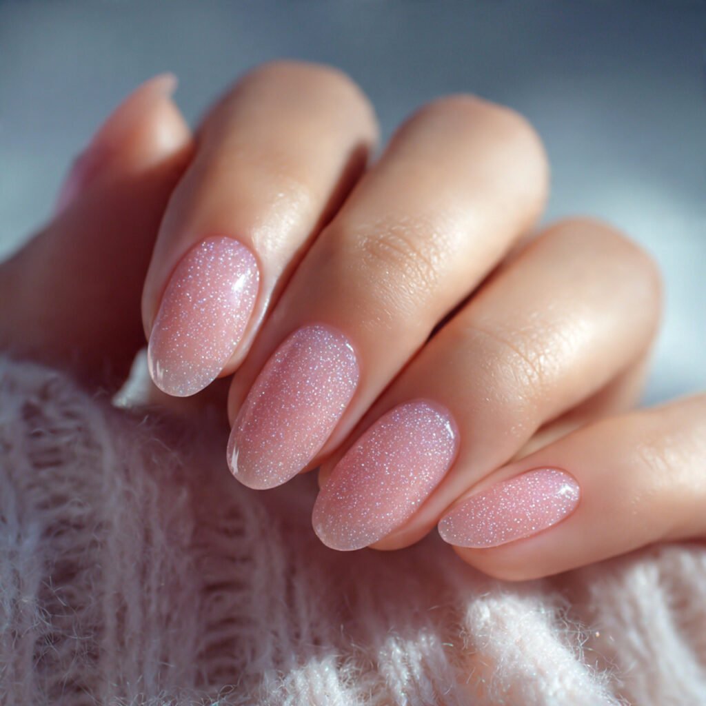 Shimmer Bridal Nail Ideas