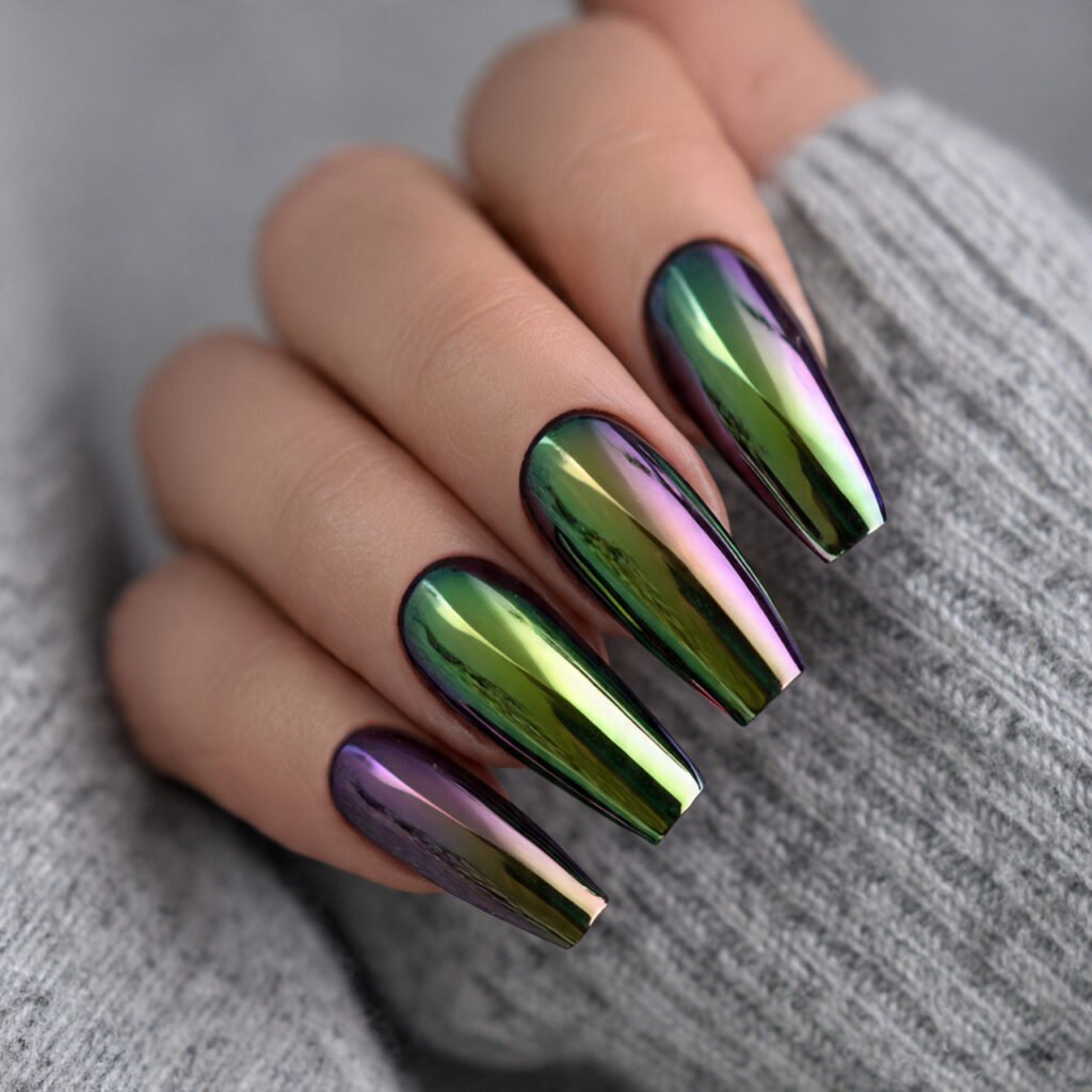 Chameleon Chrome Nail Ideas