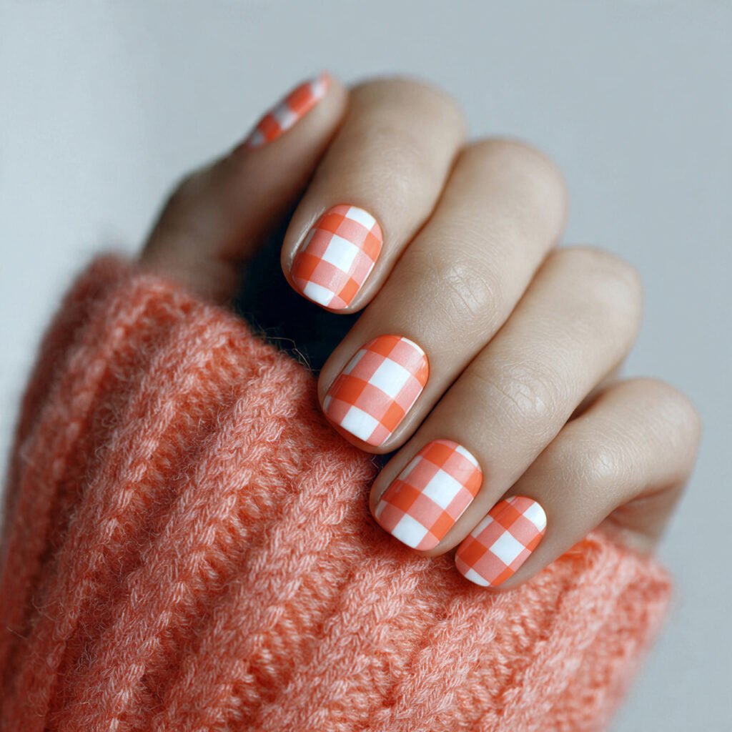 Checkered Summer Nails Ideas