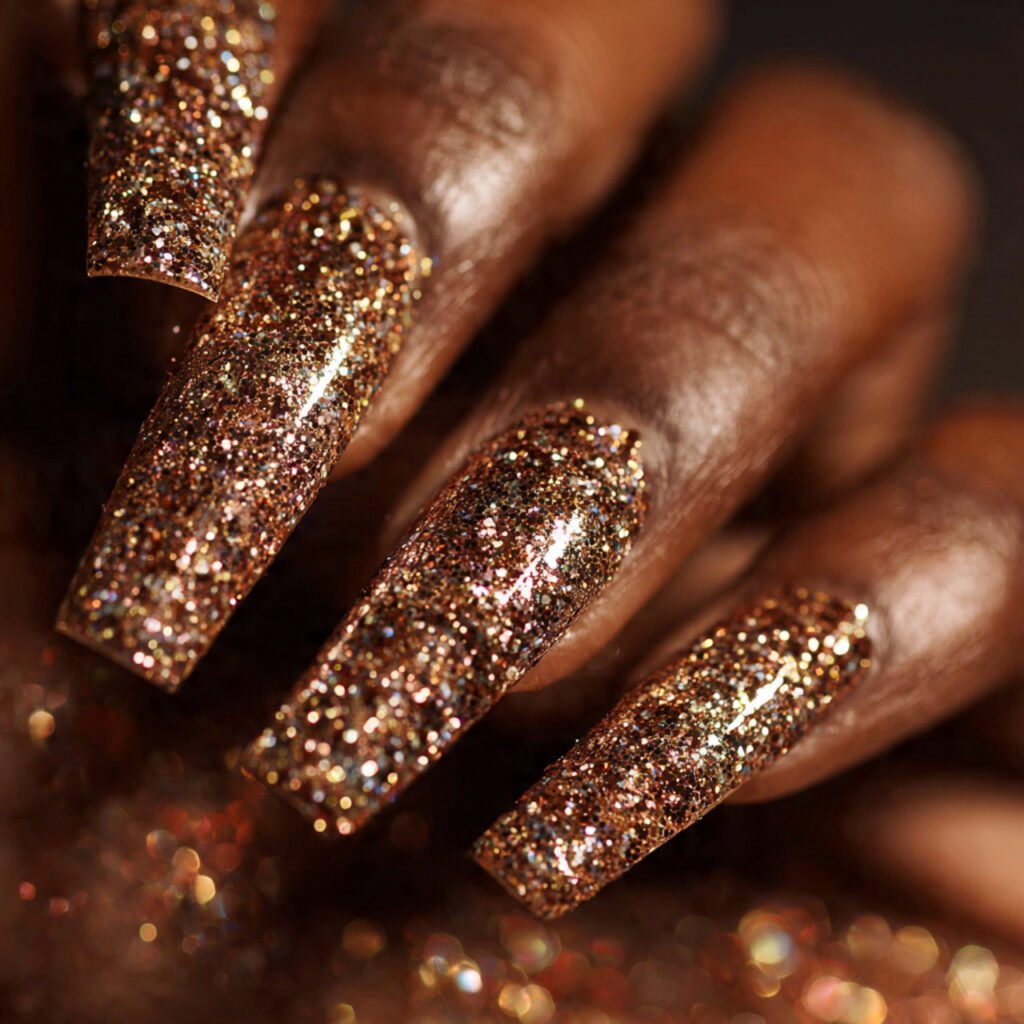 27 Gorgeous Nail Ideas for Black Women You Will Love 15 Glitter Nail Ideas