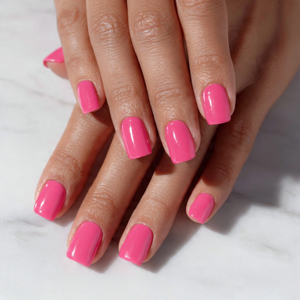 25 Awesome Summer Nails Square Designs That Make Every Outfit Better 16 Flamingo Pink Solid