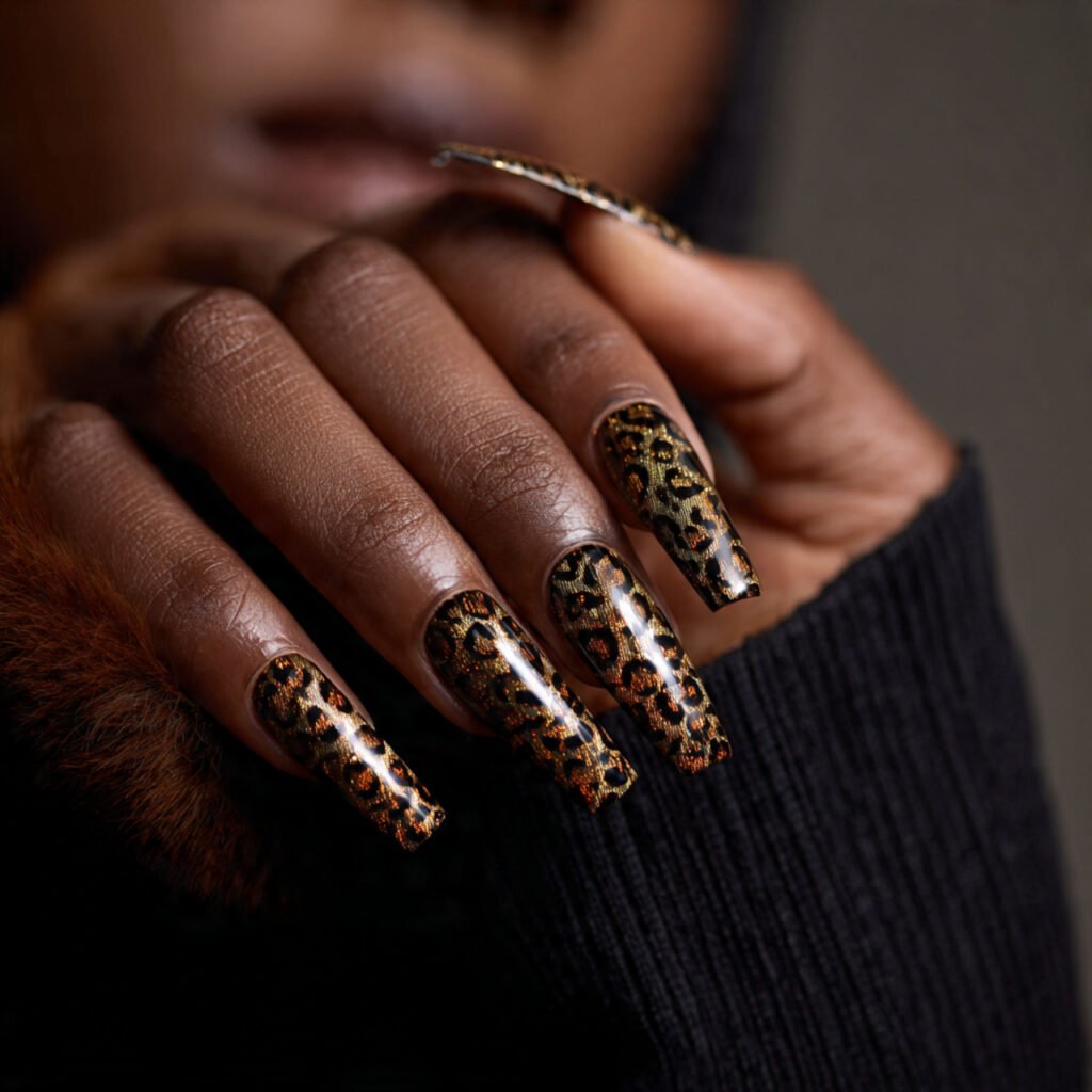 27 Gorgeous Nail Ideas for Black Women You Will Love 17 Animal Print Nail Ideas