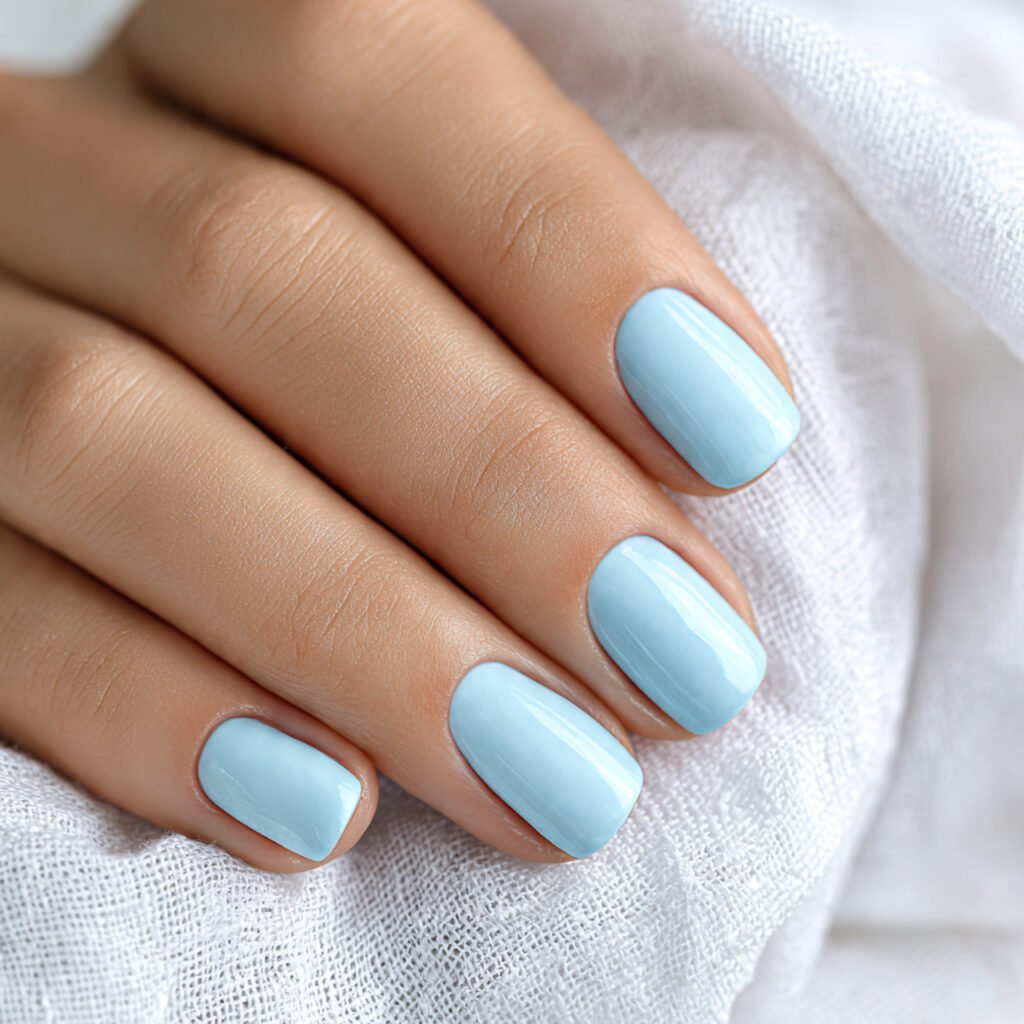 26 Summer Nails Simple Designs That Work for Any Occasion 17 Baby Blue Solid