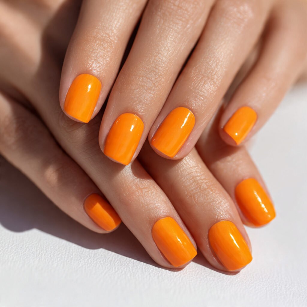 25 Awesome Summer Nails Square Designs That Make Every Outfit Better 3 Juicy Mango Orange Shade