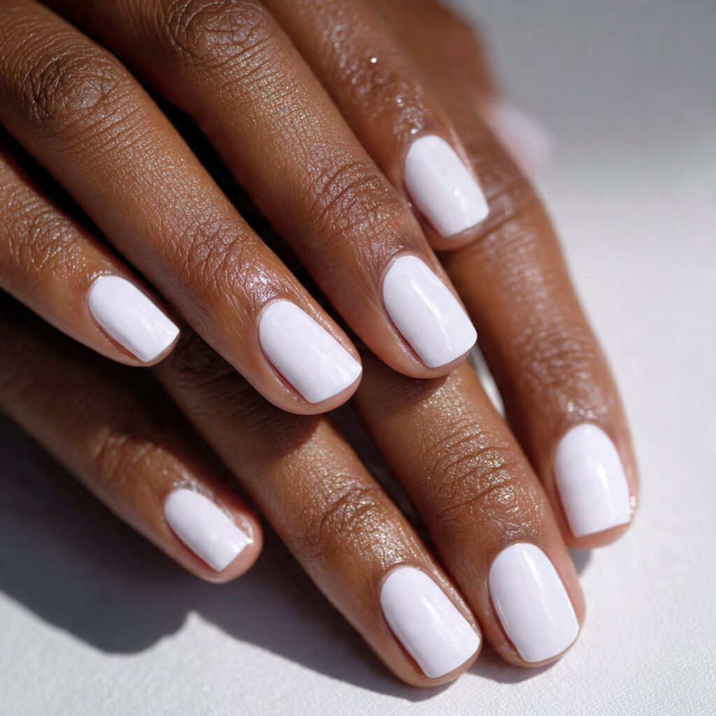 Soft White Nails With a Clean Finish