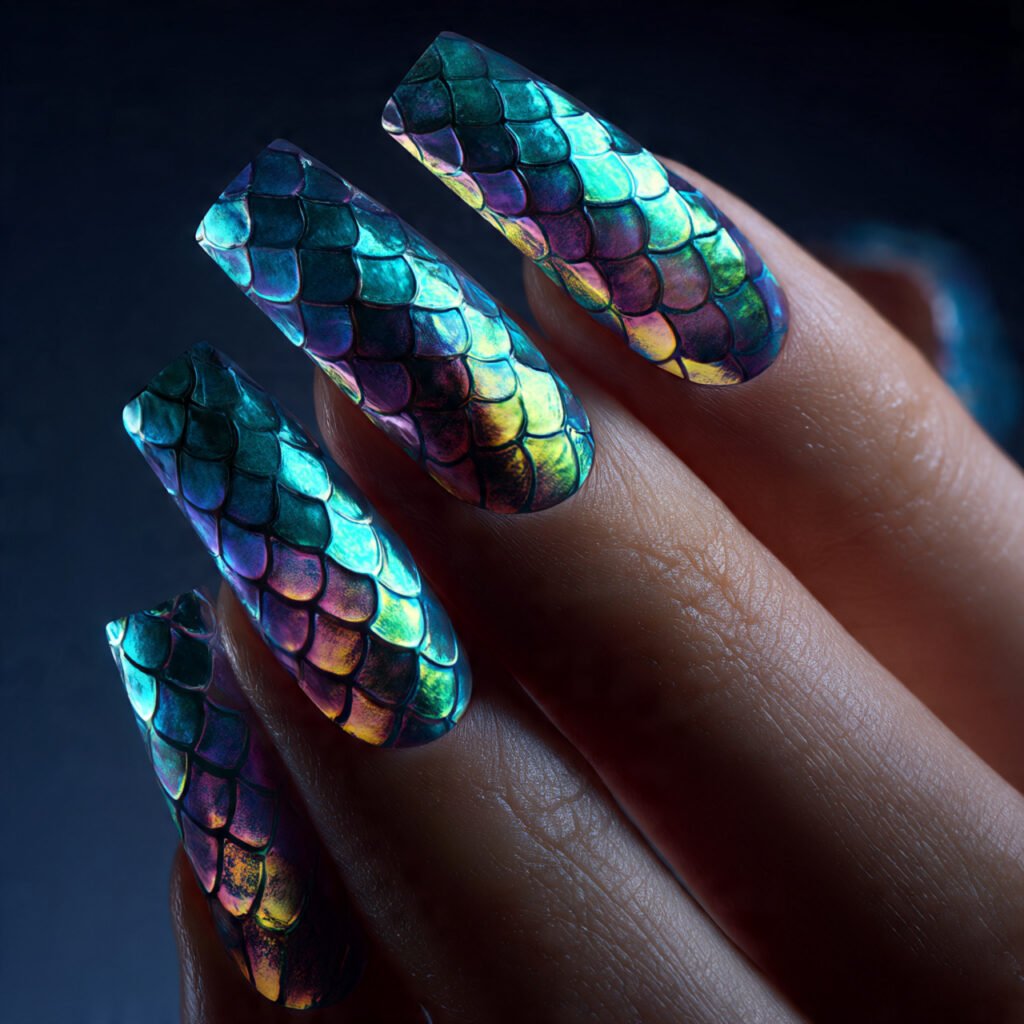 Iridescent Mermaid Nails Ideas