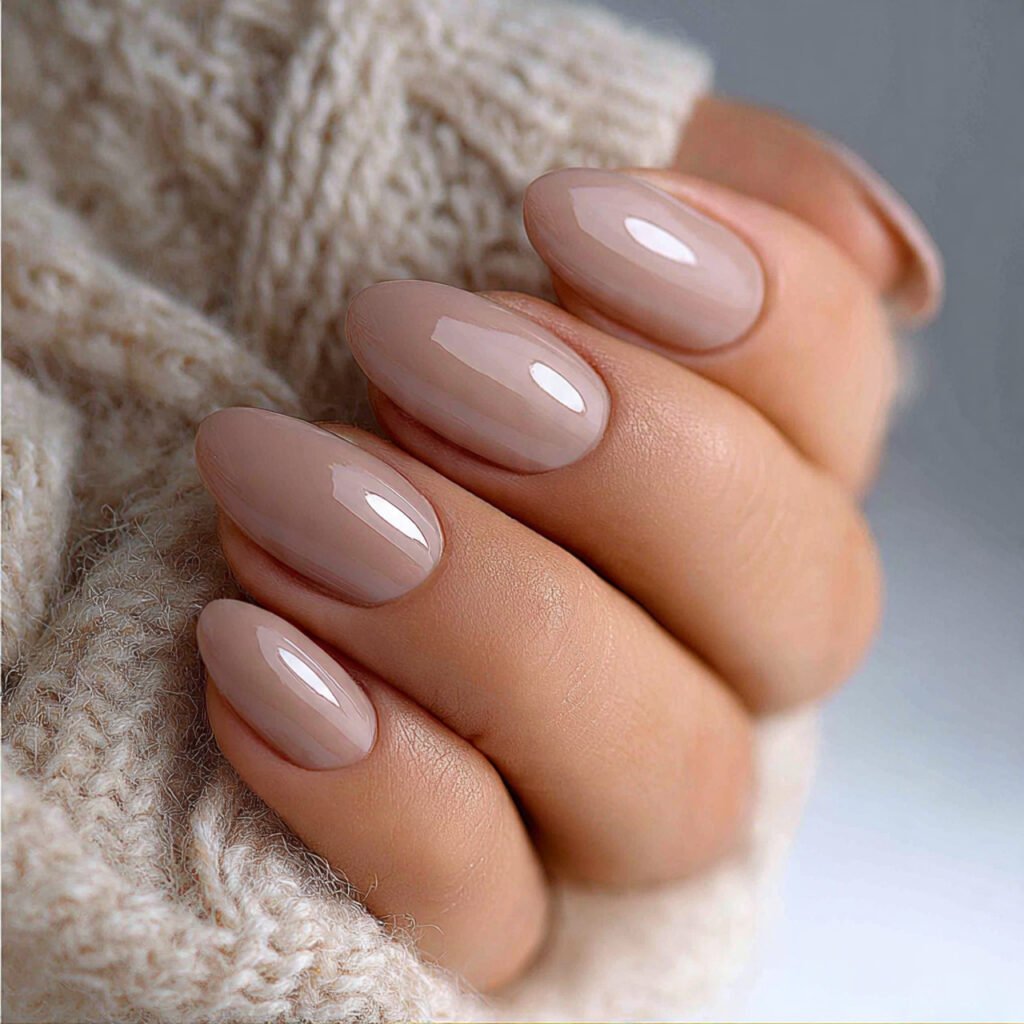 14 Simple Nail Ideas for a Timeless and Effortlessly Chic Look 12 Glossy Neutral Nail Ideas