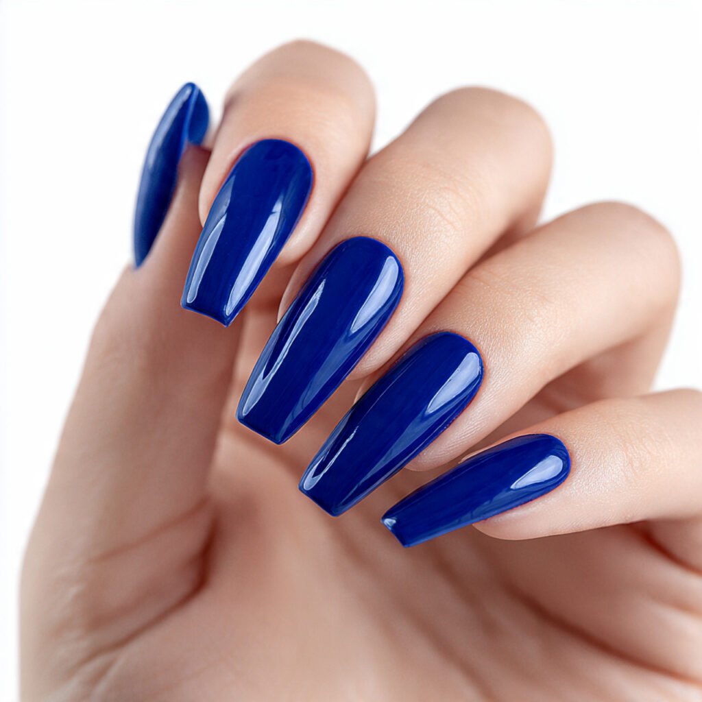 Royal Blue Coffin Nails