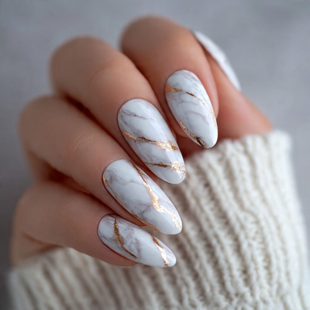 Chrome Marble Nail Ideas