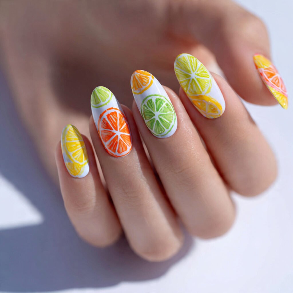 Citrus Slice Nails Ideas