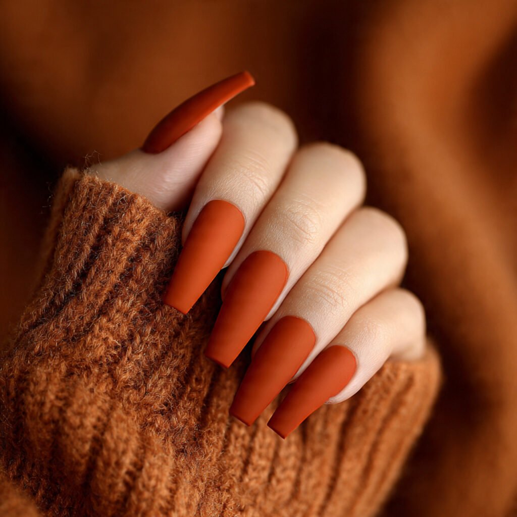 27 Stunning Thanksgiving Nail Ideas for a Festive Look 22 Matte Fall Nail Ideas