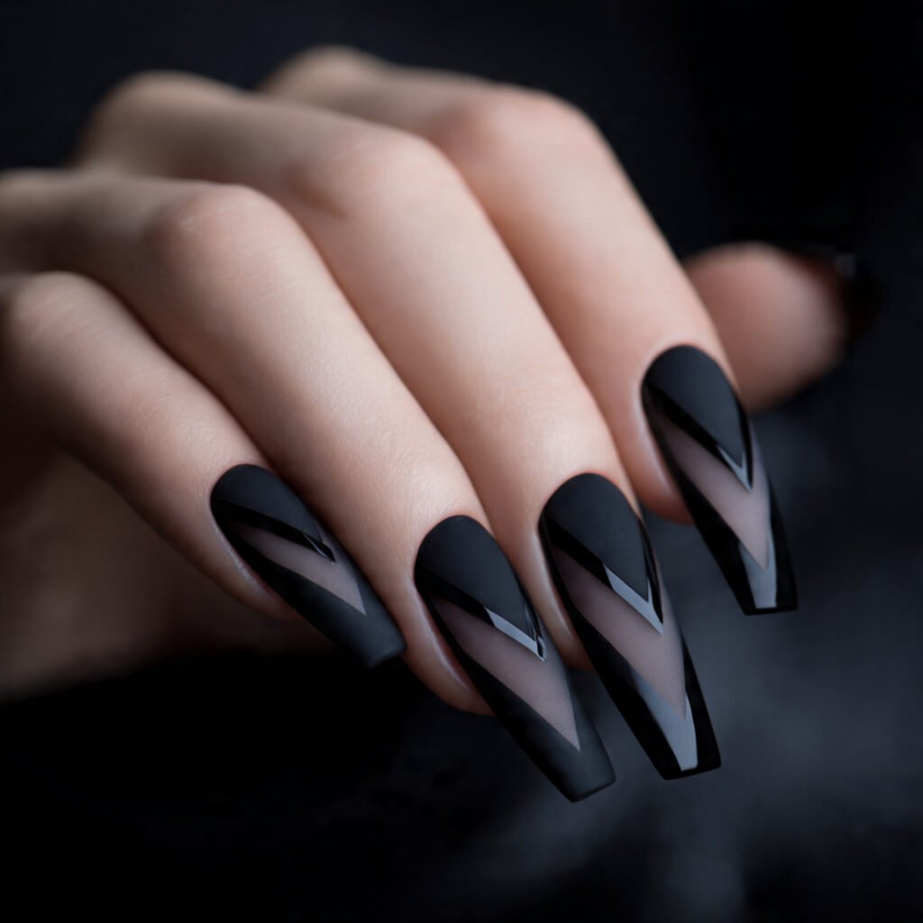 30 Best Dark Nail Ideas for Every Shade of Mysterious 25 Noir Geometric Nails Ideas