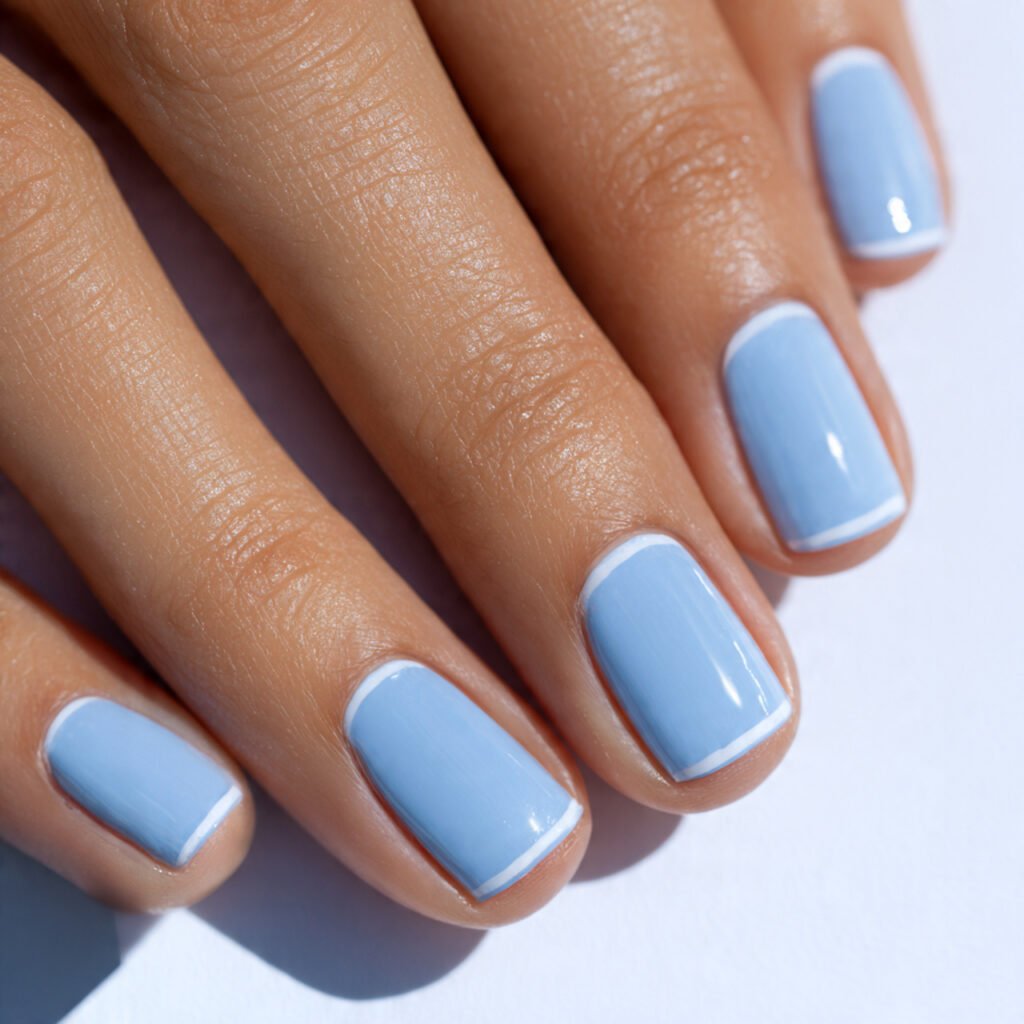 Light Sky Blue With Minimalist Art