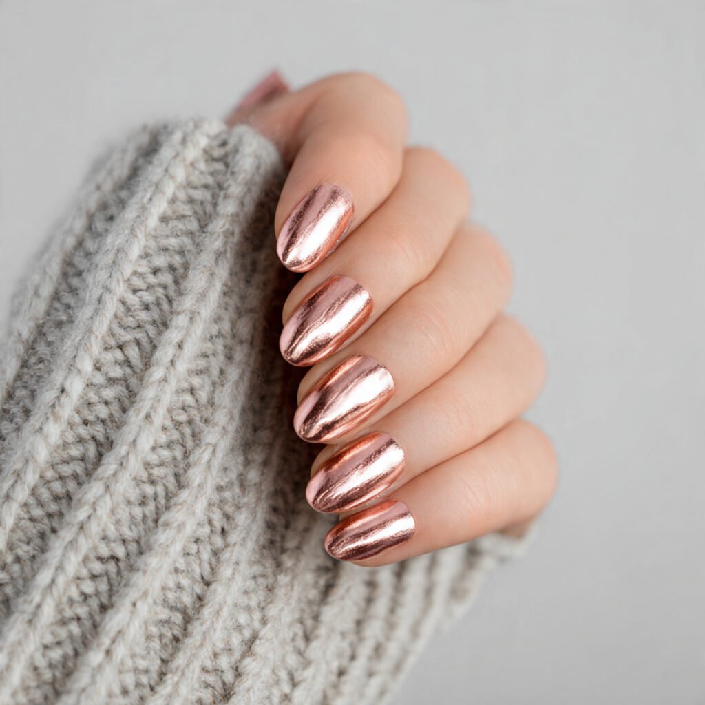14 Simple Nail Ideas for a Timeless and Effortlessly Chic Look 13 Understated Metallic Nail Ideas