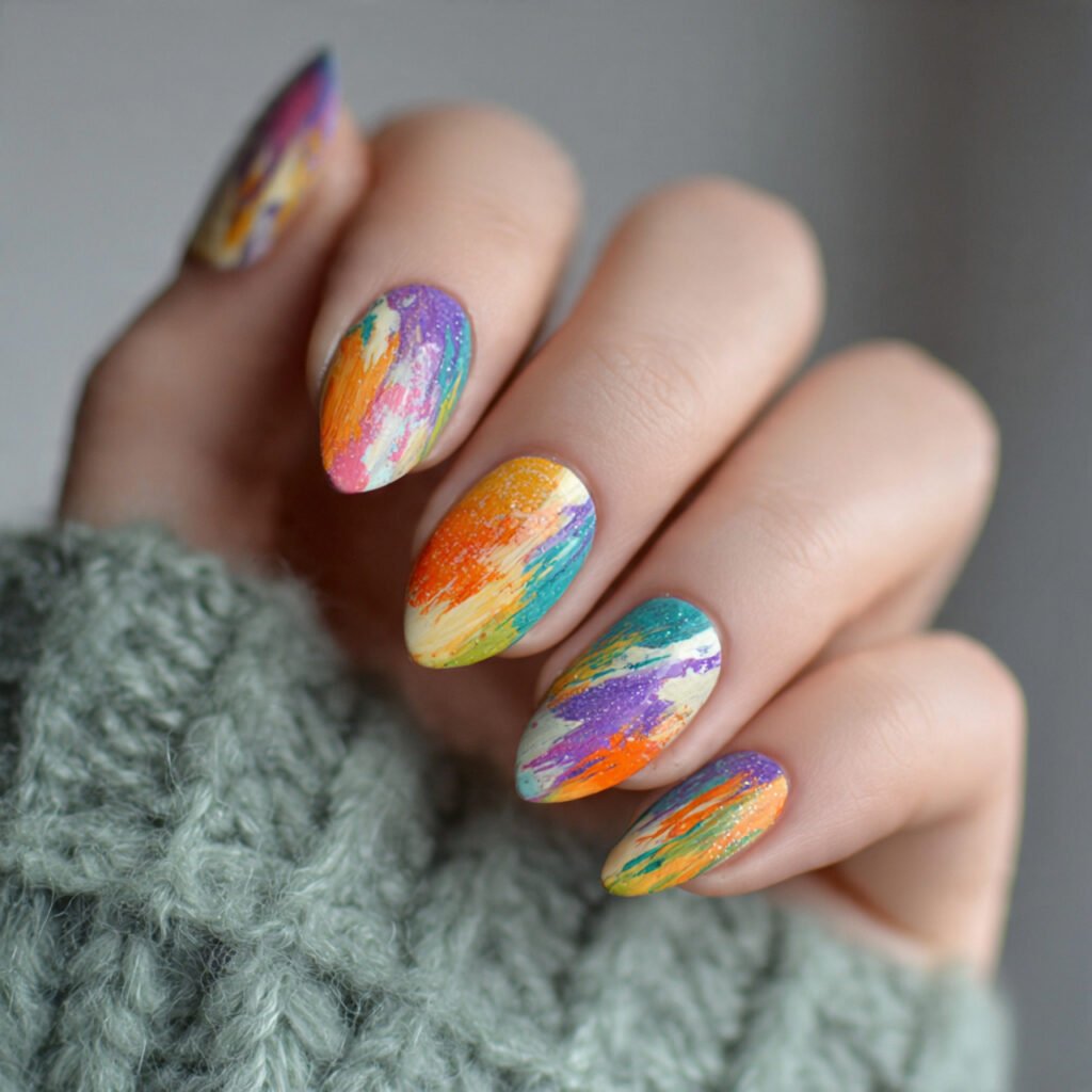 29 Best French Tip Nail Ideas That Go Way Beyond Basic White 26 Abstract Tip Brushstroke