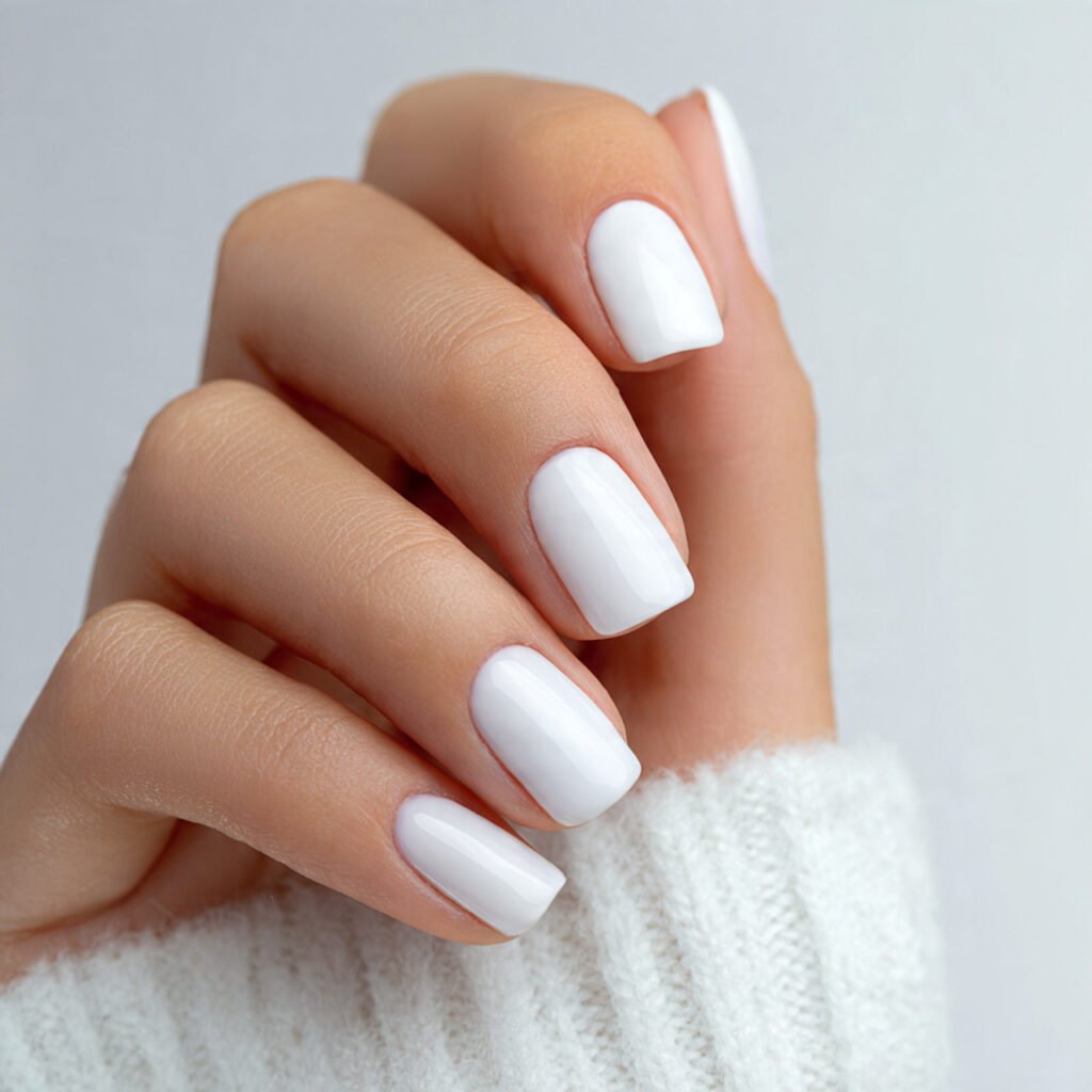 26 Summer Nails Simple Designs That Work for Any Occasion 23 Bright White Square Nails
