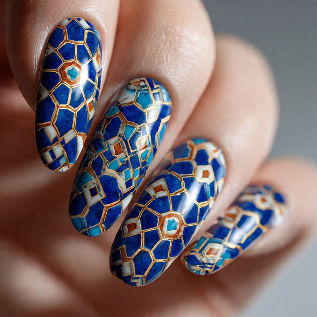 Mosaic Tile Nails Ideas