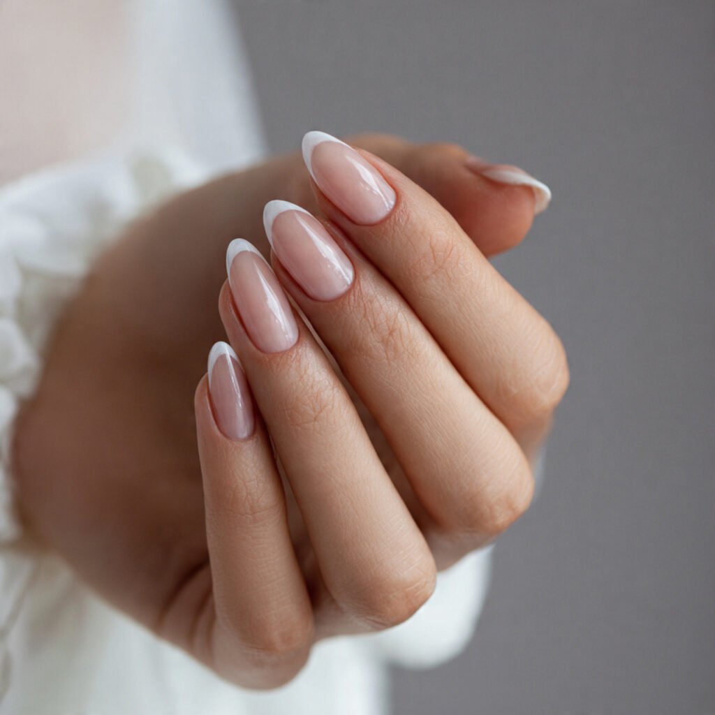 Negative Space Bridal Nail Ideas