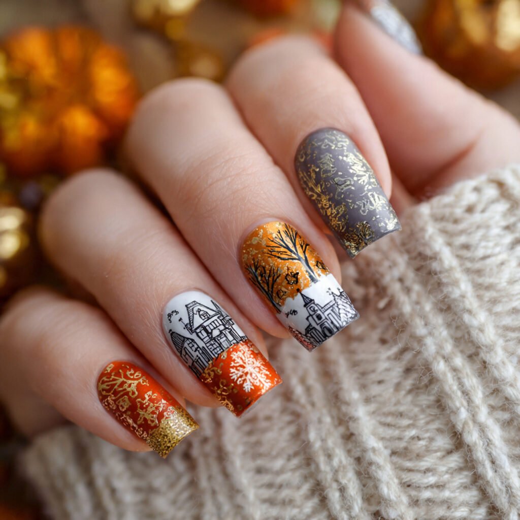 29 Best French Tip Nail Ideas That Go Way Beyond Basic White 28 Seasonal Theme Tip Art
