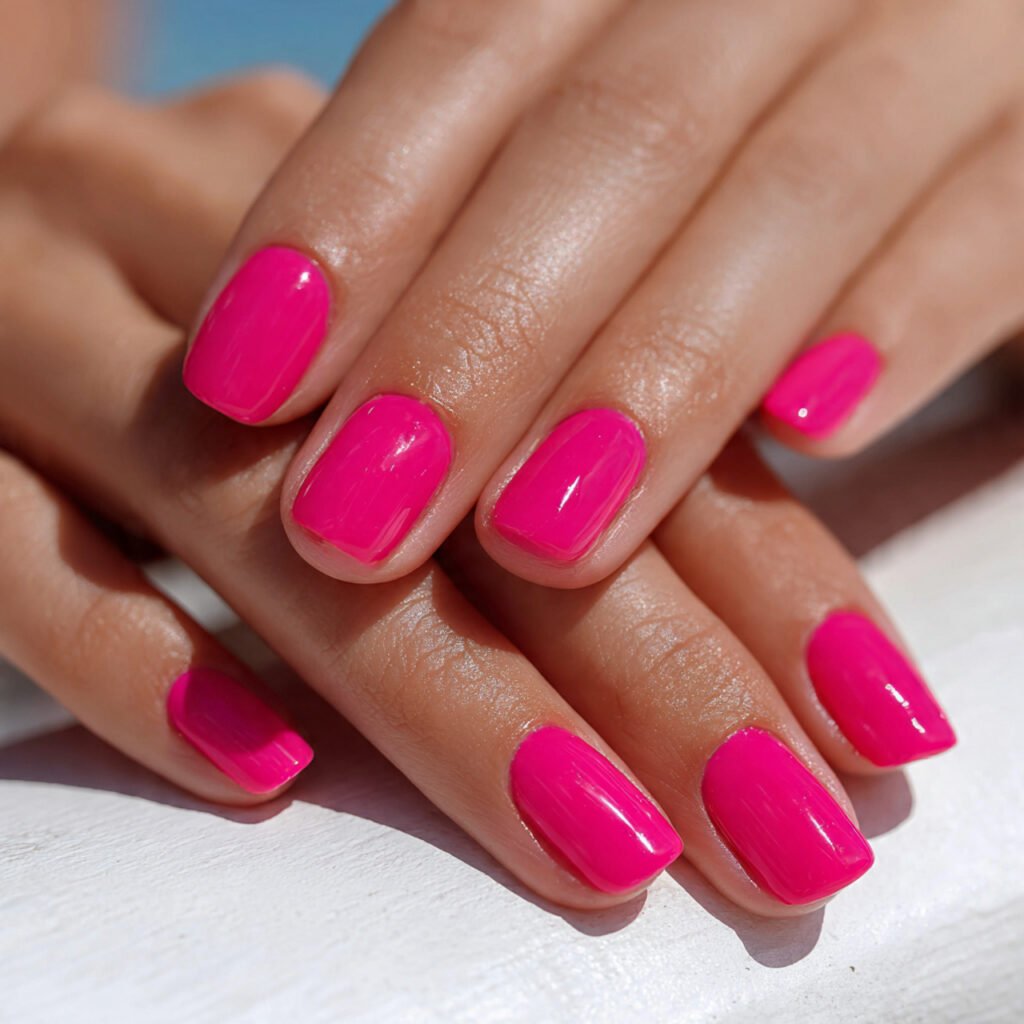 25 Awesome Summer Nails Square Designs That Make Every Outfit Better 25 Hot Pink Neon Square