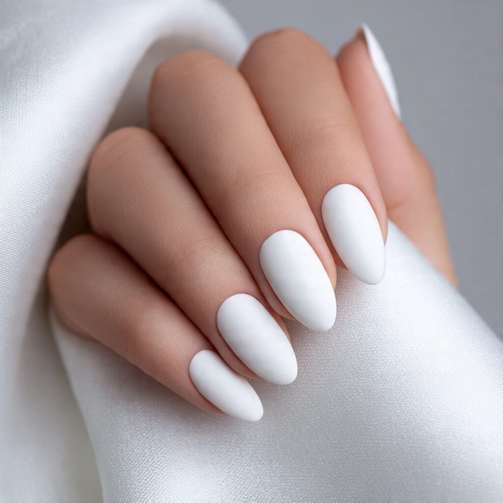Matte Bridal Nail Ideas