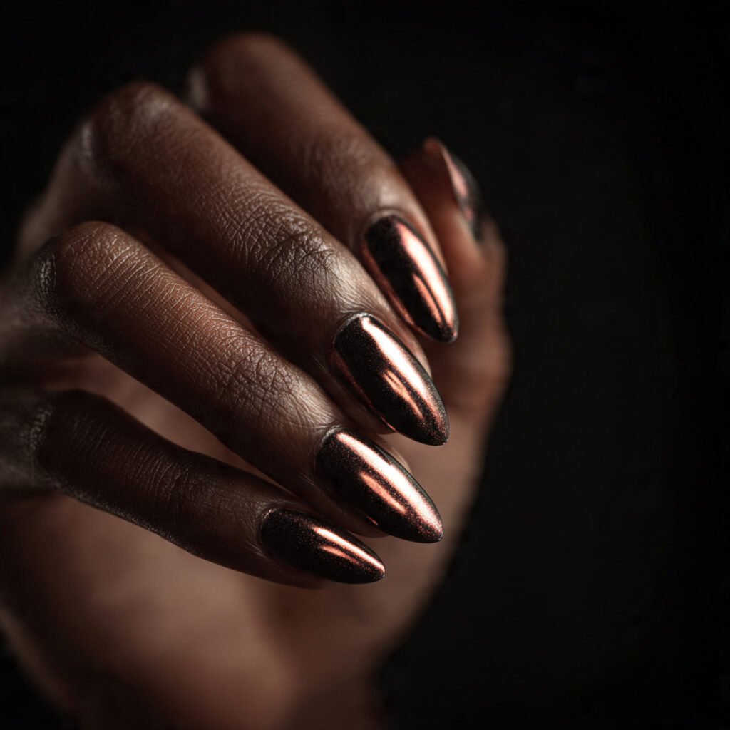 30 Best Dark Nail Ideas for Every Shade of Mysterious 30 Shadowed Metallic Nails Ideas