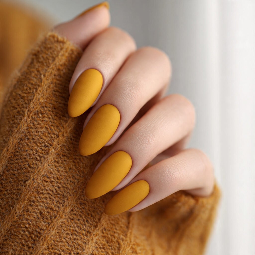 Mustard Yellow Nail Ideas