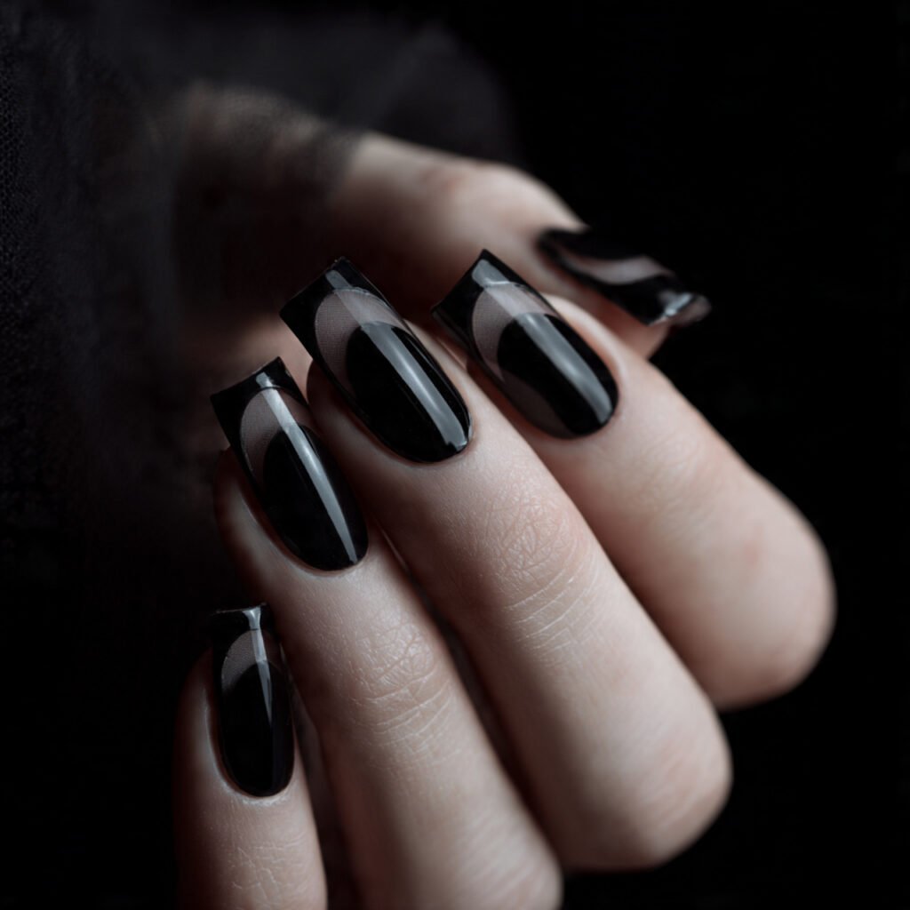 30 Best Dark Nail Ideas for Every Shade of Mysterious 31 Dark Negative Space Nails Ideas