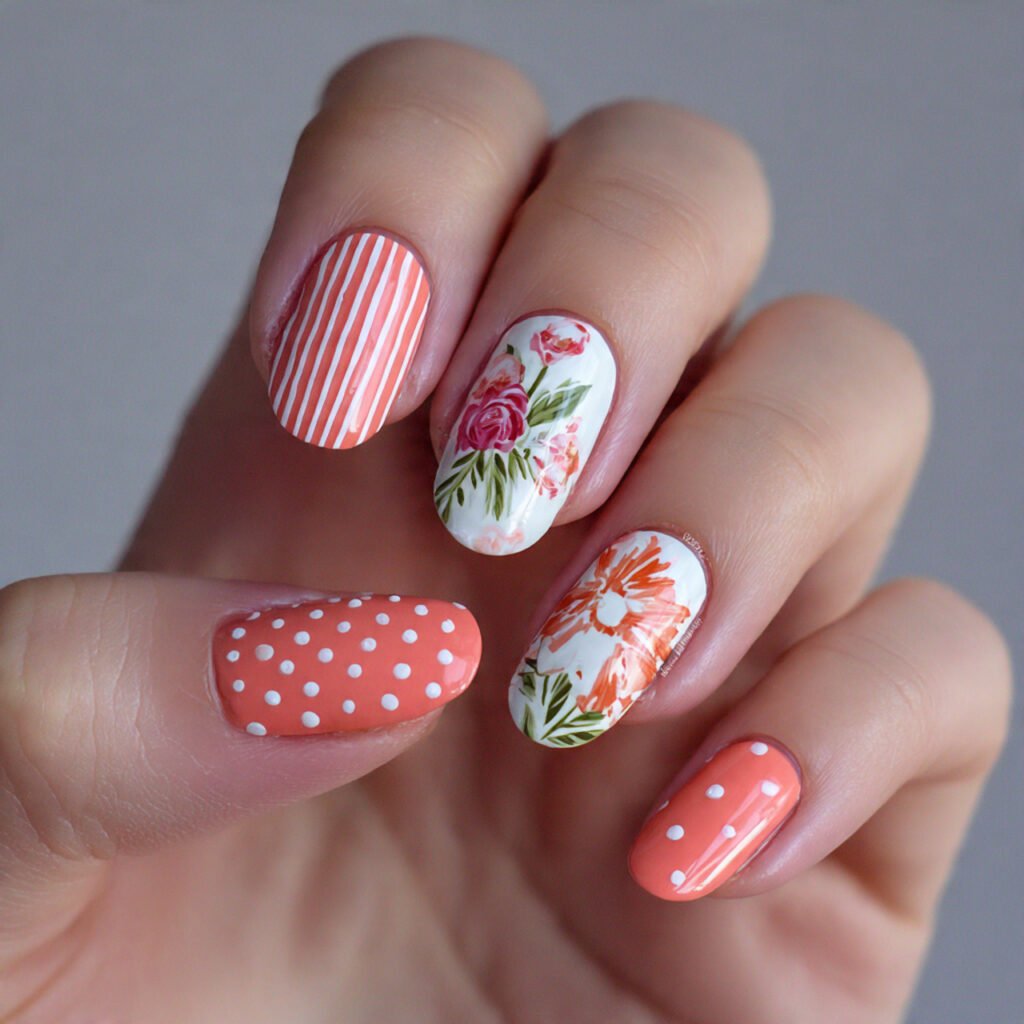 29 Fresh Summer Nails Ideas That Are Trending Right Now 30 Mixed Print Summer Nails Ideas