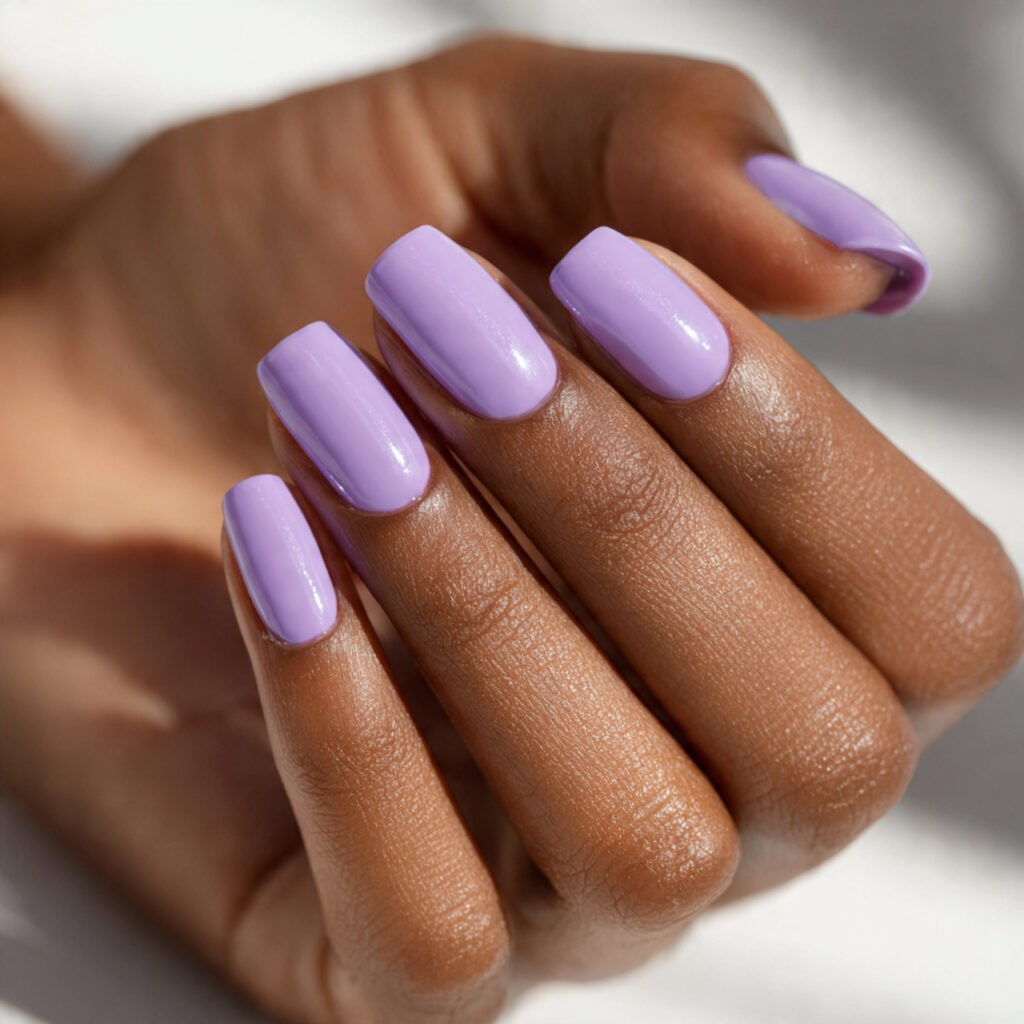Lavender Nails That Pop Against Melanin