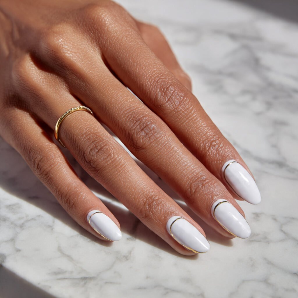 White With Gold Detail