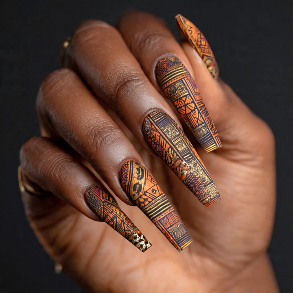 27 Gorgeous Nail Ideas for Black Women You Will Love 5 Afrocentric Nail Art Ideas