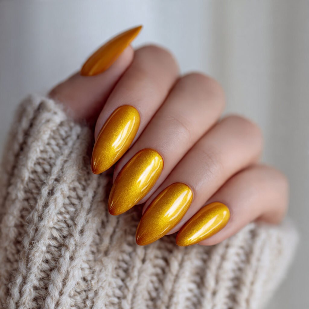 Golden Yellow Nail Ideas