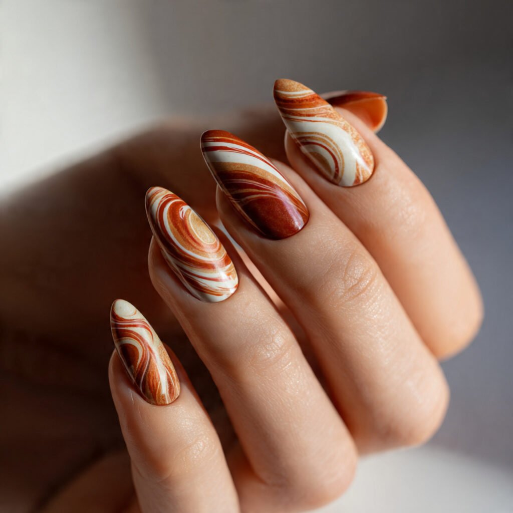 Abstract Swirl Nails Ideas