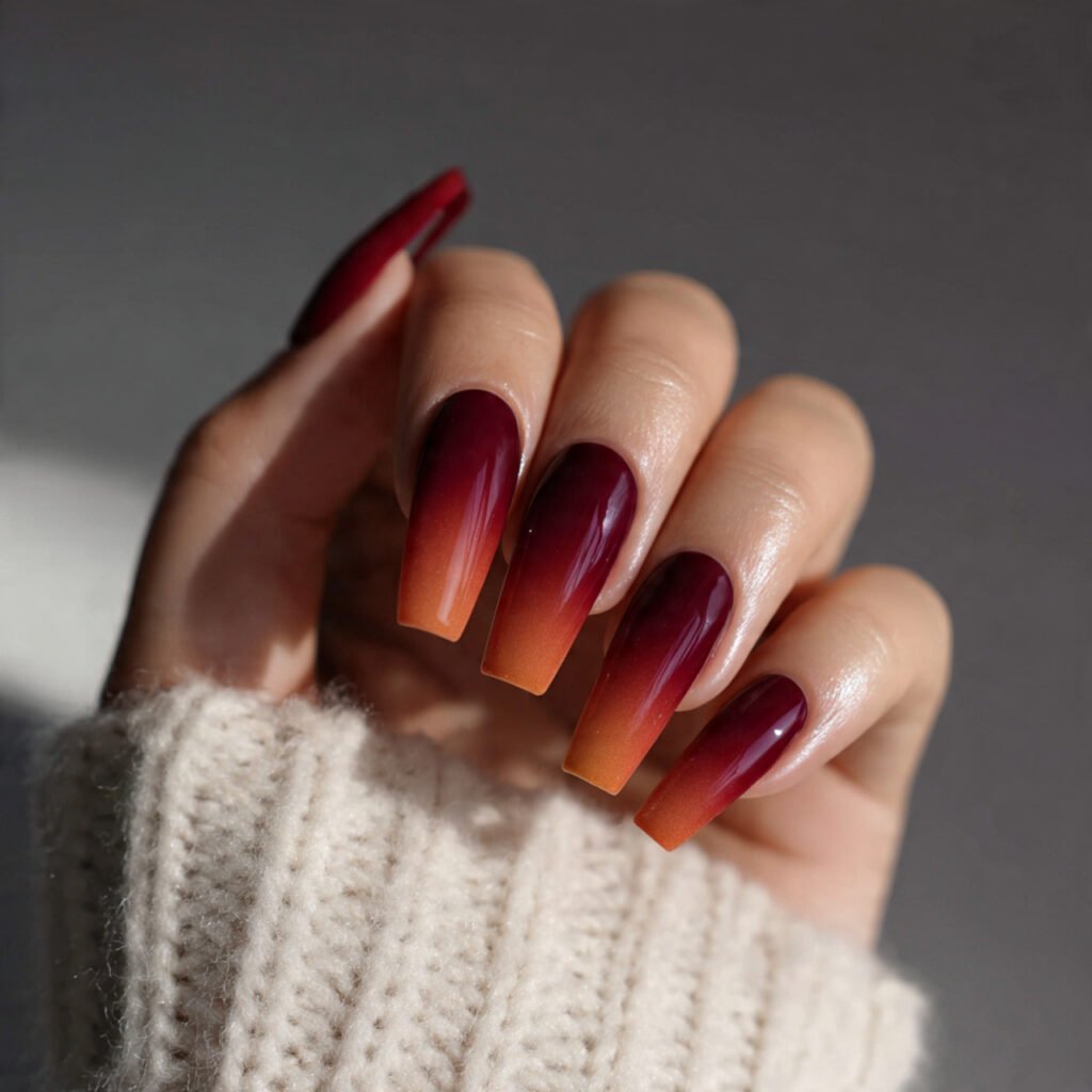 27 Stunning Thanksgiving Nail Ideas for a Festive Look 8 Fall Ombre Nail Ideas