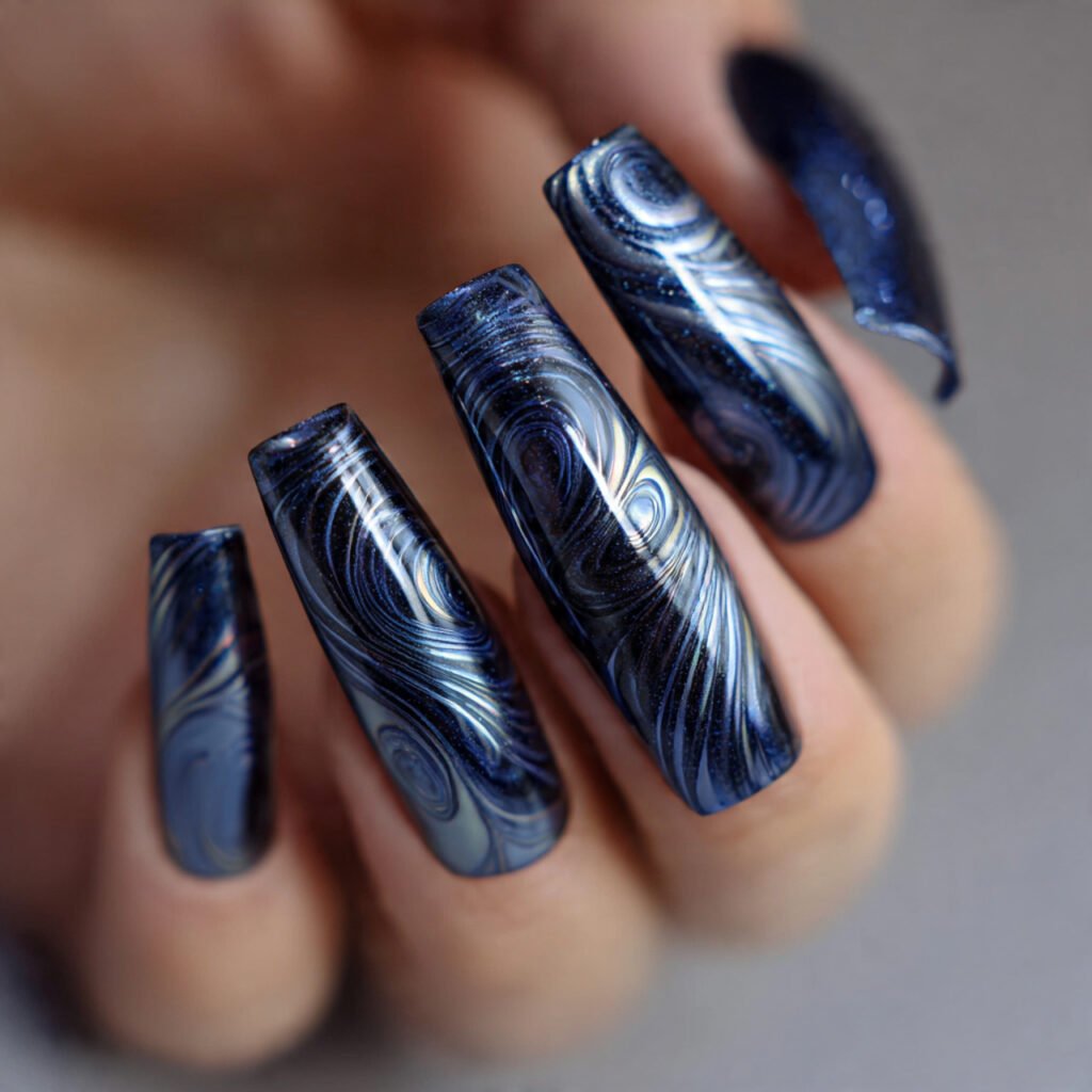 Magnetic Chrome Nail Ideas