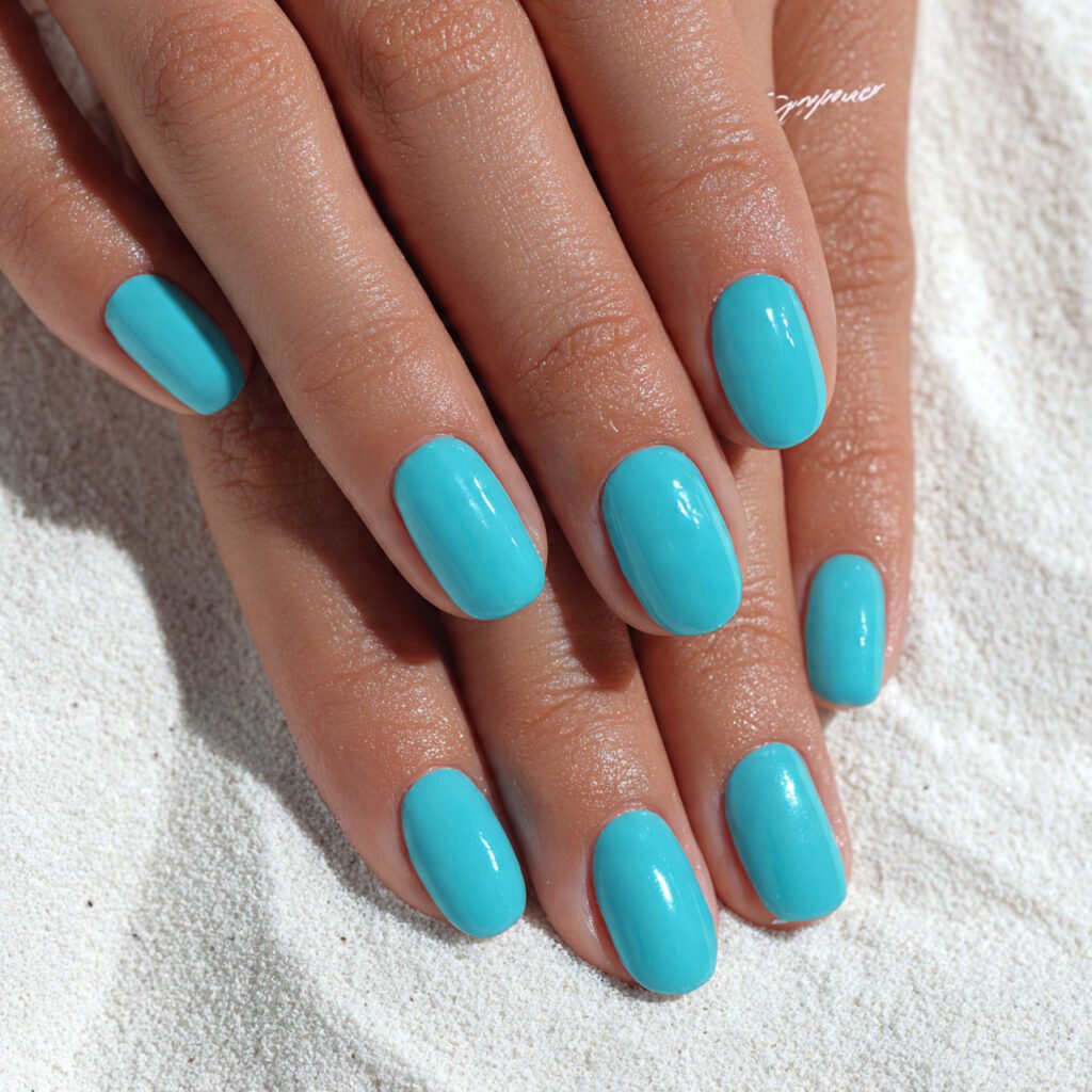 Turquoise Summer Nails